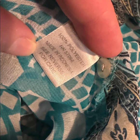 NICOLA Teal and Black Paisley Button Blouse - Picture 10 of 11